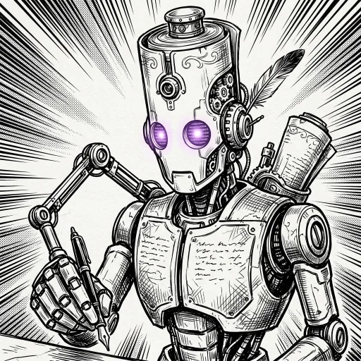AI-generated Chronicler Ink & Manga robot avatar