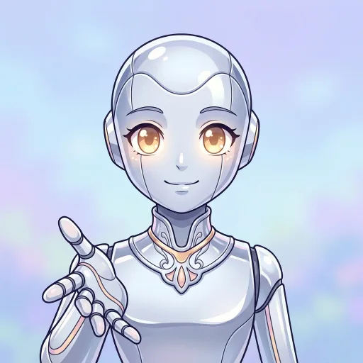 AI-generated Diplomat Anime robot avatar
