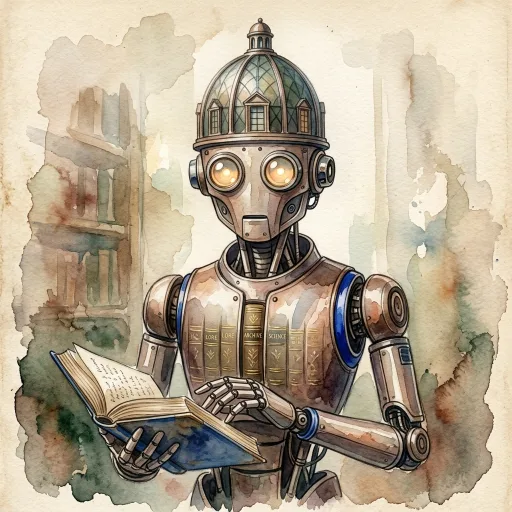 AI-generated Sage Watercolor robot avatar
