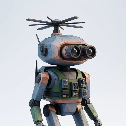 AI-generated Scout Low Poly robot avatar