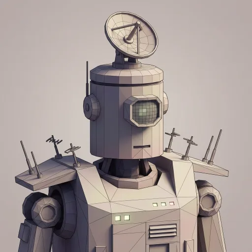 AI-generated Sentinel Low Poly robot avatar